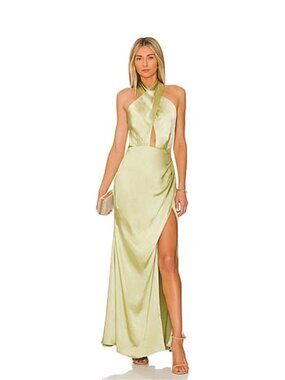 Elliatt Begonia Maxi Dress in Avocado XS